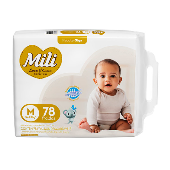 Fralda Infantil Mili Love&Care Giga