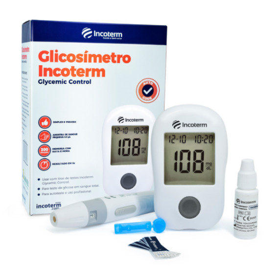 Kit Glicosimetro Incoterm Glycemic Control