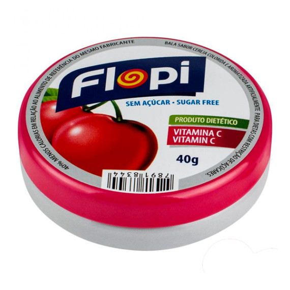 Bala Flopi Sem Açucar 40g
