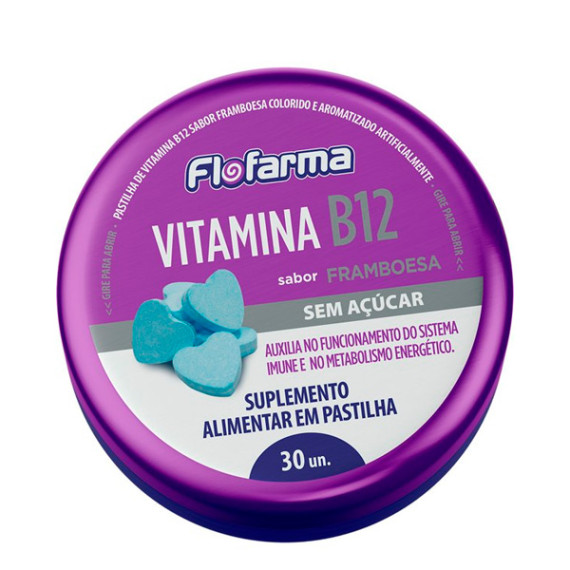 Suplemento em Pastilha Flofarma Vitamina B12