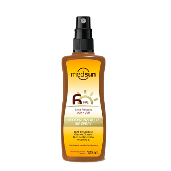 Óleo Bronzeador Medsun FPS 6 Spray
