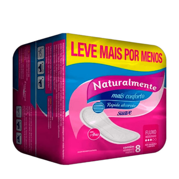 Absorvente Naturalmente Sem Abas 