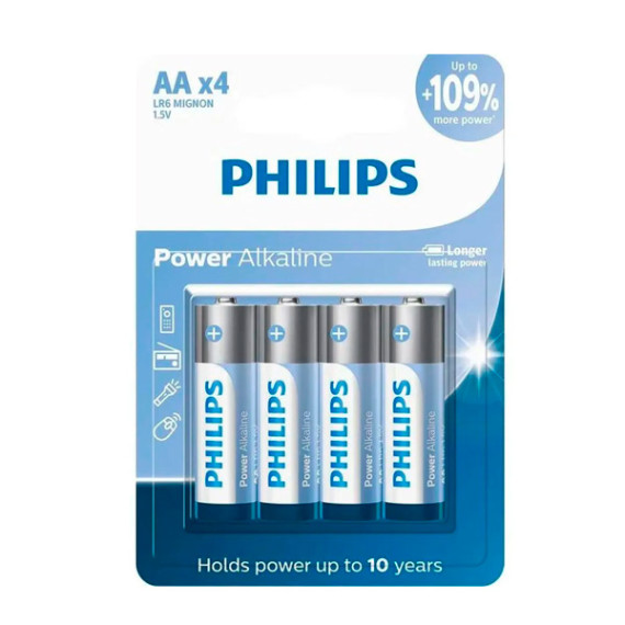 Pilha Philips Alkaline 4 Unid.