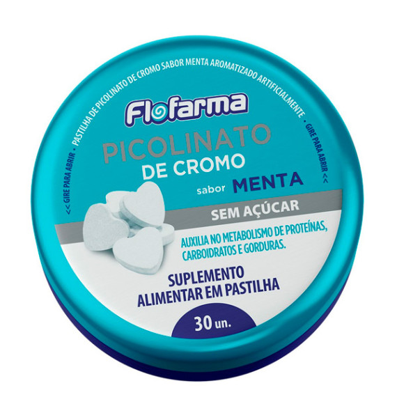 Suplemento em Pastilha Flofarma Picolinato de Cromo