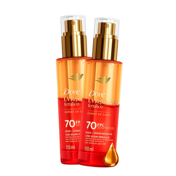 Óleo Capilar Dove UV Repair Glow + Ferulico