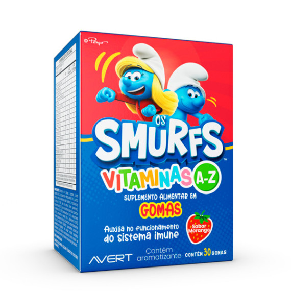 Vitamina Infantil Os Smufrs Gomas A-Z 30 Unid.