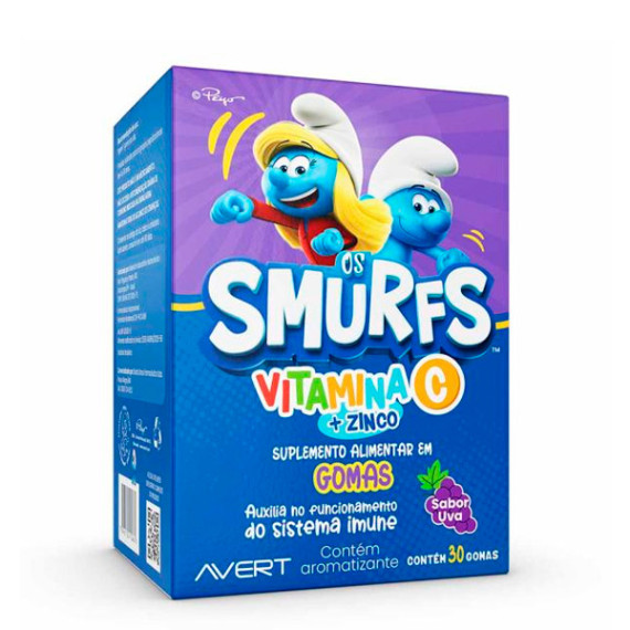 Vitamina Infantil Os Smufrs Gomas C + Zinco 30 Unid.