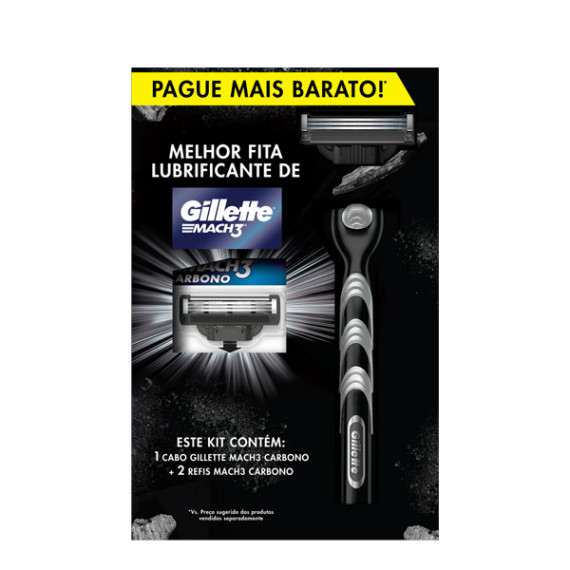 Kit Gillette Mach 3 Carbono