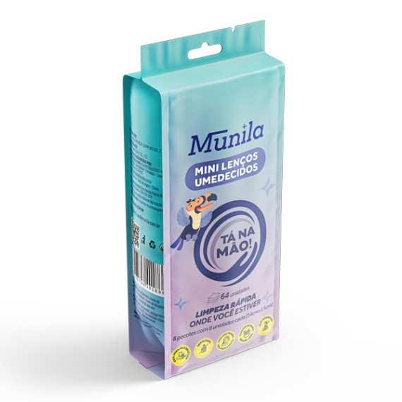 Mini Lenços Umedecidos Munila Pacote