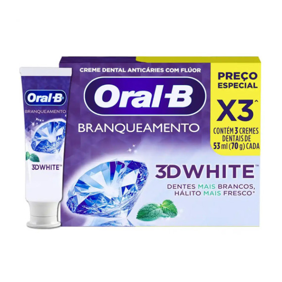 Oral-B Kit Creme Dental 3D White 