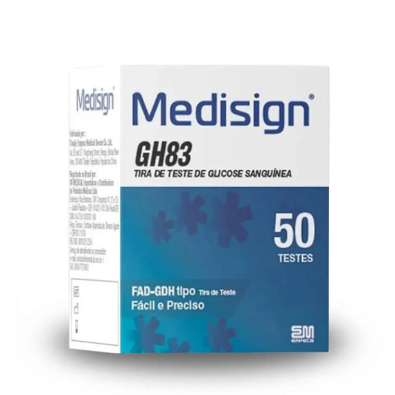 Tiras de Teste Glicose Medisign GH83