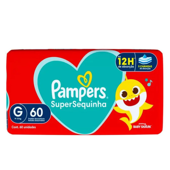 Fralda Pampers Supersequinha Super G