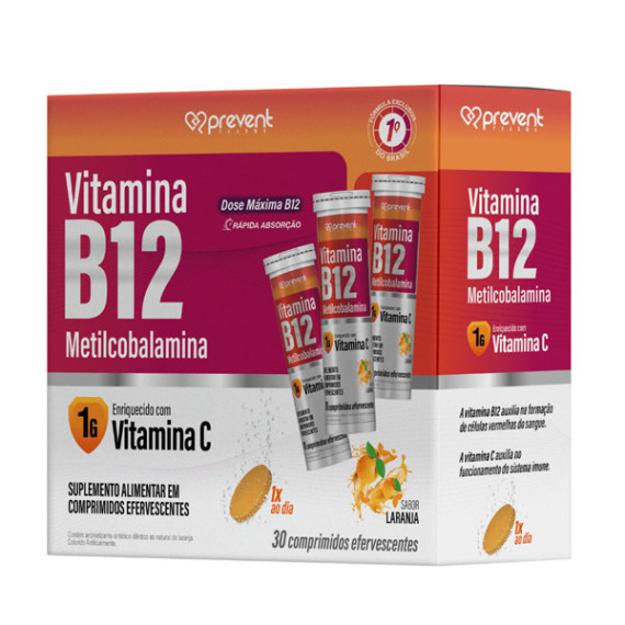 Vitamina B12 + Vitamina C Efervescente Prevent