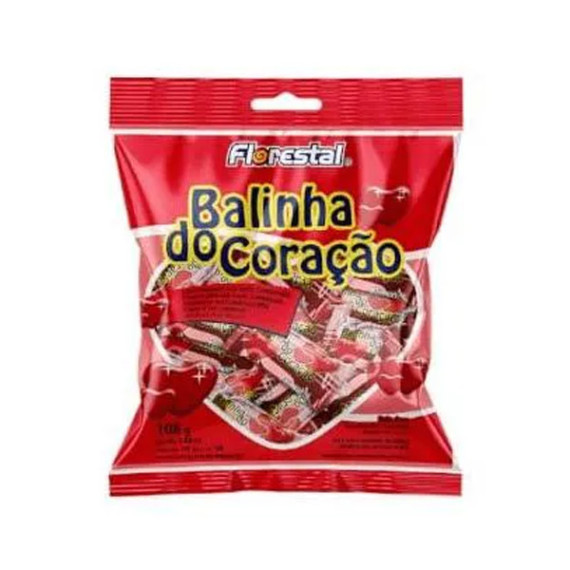 Bala Florestal Coração Morango