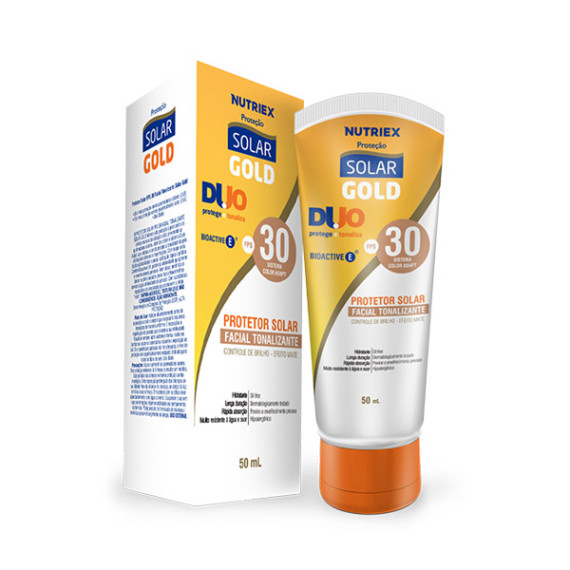 Protetor Solar Facial Gold com Cor FPS 30