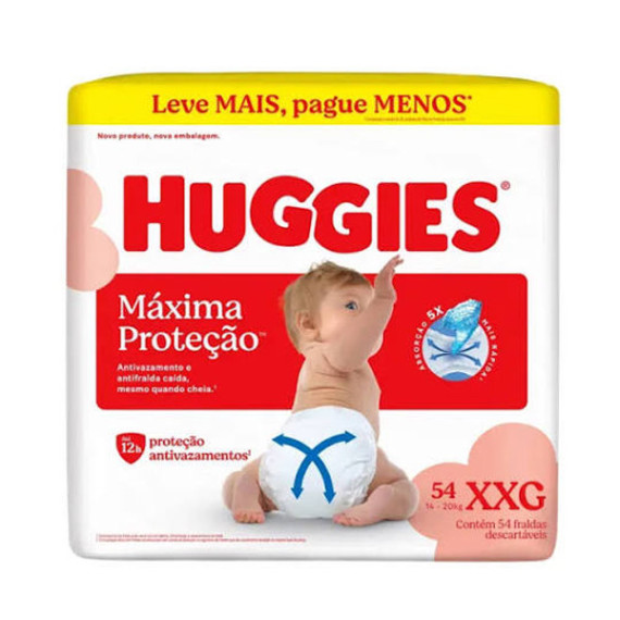 Fralda Huggies Máxima Proteção Hiper