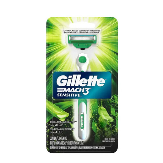 Aparelho de Barbear Gillette Mach 3 Sensitive