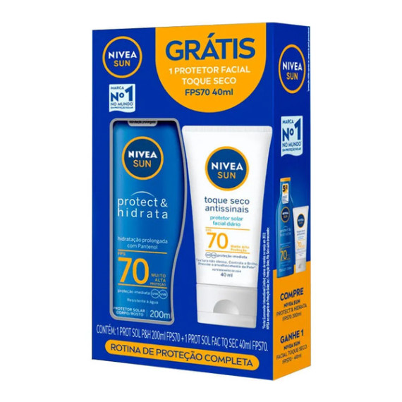 Kit Protetor Solar Nivea Sun Protect & Hidrata FPS 70